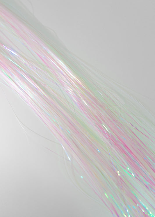 Csillám Hajtincs - NEON FEHÉR